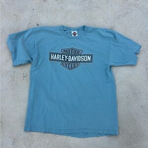 Vintage Harley-Davidson Men's Teal Short Sleeve Tee XL